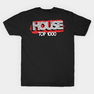 House Top 1000 dubbel bedrukt zwart T-Shirt